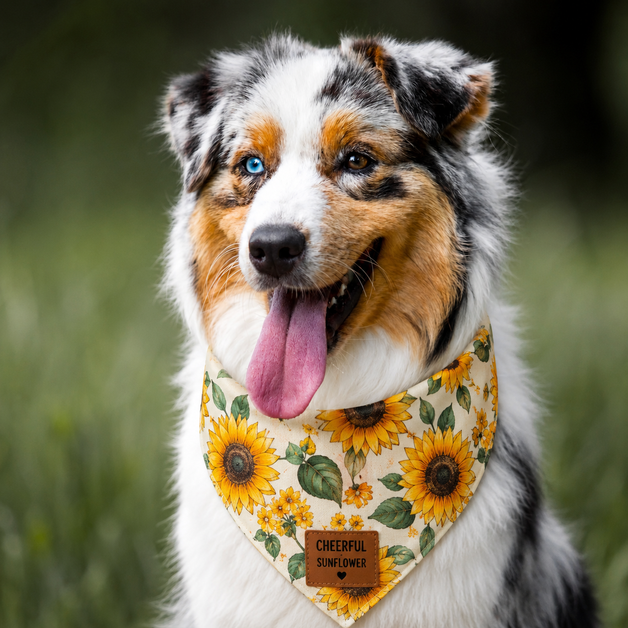 Sunflower Fields Dog Bandana