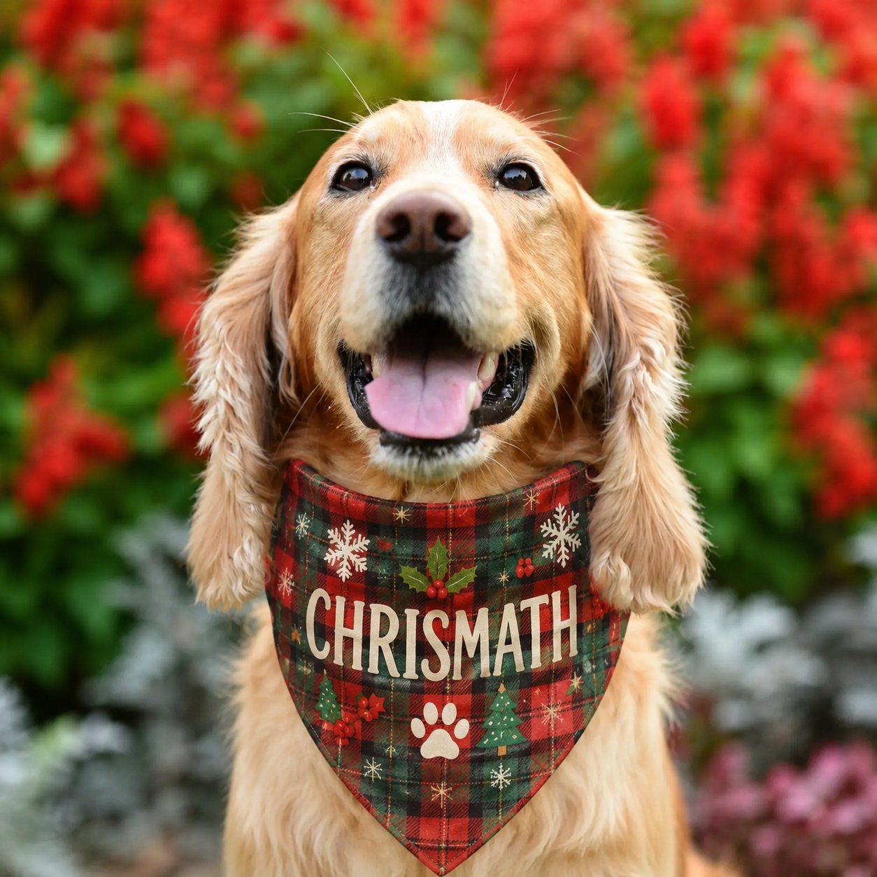 Christmas Plaid Dog Bandana