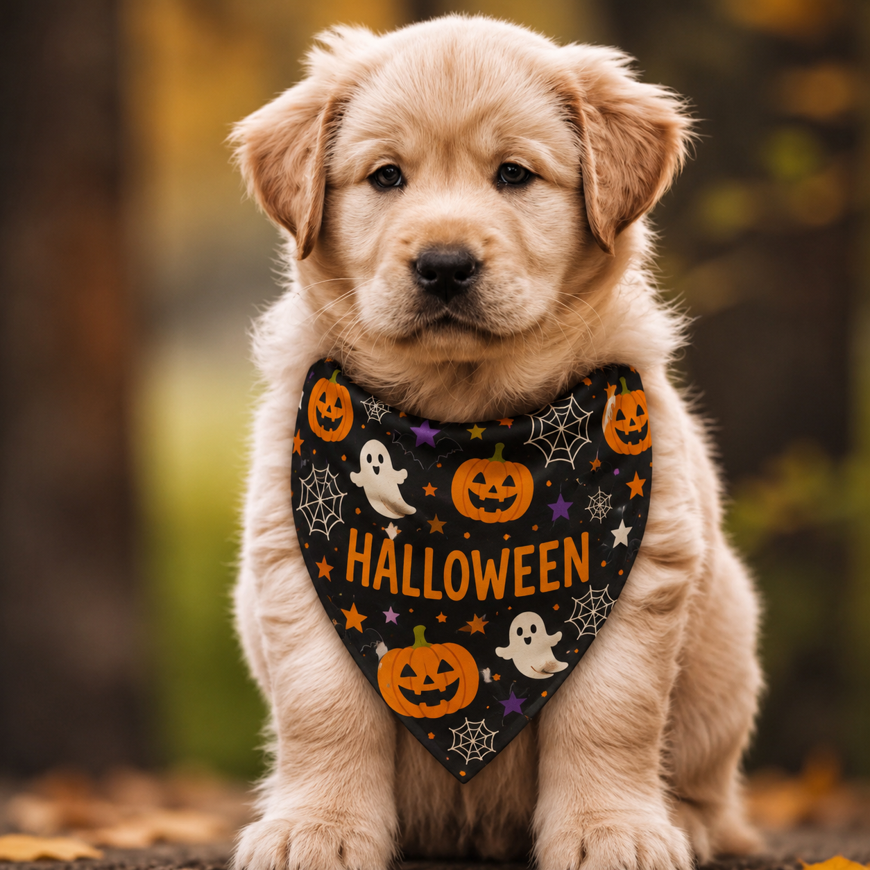 Halloween Pumpkin Dog Bandana